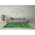 thumbnail image 3 of Ahgly Company Indoor Rectangle Abstract Emerald Green Modern Area Rugs, 7' x 10', 3 of 4