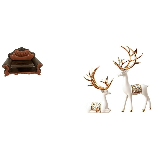 Sofá Miniatura, Sillón Individual, Modelo DIY, Accesorio, Estatuas Europeas De Renos, Artesanía Coleccionable, Escultura Para Amantes De Los Ciervos, Muebles, Micropaisaje Para Habitación,