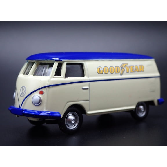 Open Box 1950-1967 VW VOLKSWAGEN TYPE 2 T1 DELIVERY VAN GOODYEAR 1:64 DIECAST MODEL CAR