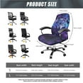 thumbnail image 5 of Xoenoiee Wolf Galaxy Print Home Office Chair Cover with Armrest Covers, 3 Pieces Stretchable Computer Desk Chair Cover High Back Universal Boss Chair Covers Removable Gaming Chair Covers, Small, 5 of 6