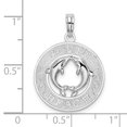 thumbnail image 2 of FJC Finejewelers 925 Sterling Silver d Polish/Textured South Beach Dolphin Charm 25 x 18 mm, 2 of 6