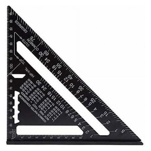 Regla triangular de alta dureza, fabricación de precisión de aleación de aluminio, diseño ergonómico, escala liviana y resistente al desgaste, rendimiento estable, guía de corte para construcción,