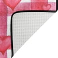 thumbnail image 5 of SKYSONIC Watercolor Red Hearts Red Plaid Stripes Non-Slip Area Rug, Valentine's Day Vintage Floor Carpet Comfort Floor Mats Decor for Indoor Front Porch Living Room Bedroom Kitchen, 36"x24", 5 of 5