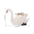 thumbnail image 4 of Swan Figure Realistic Animal Figurines,White Swan Ornament Carrying Small Swans High Simulation Lifelike Animal Model Educational Toy for Kids Toddler, 4 of 9