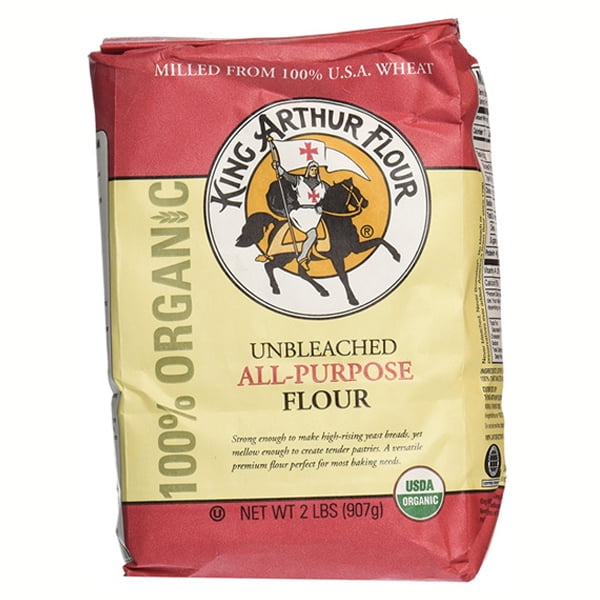 King Arthur Unbleached Organic All Purpose Flour 32 oz Bags Pack of 1
