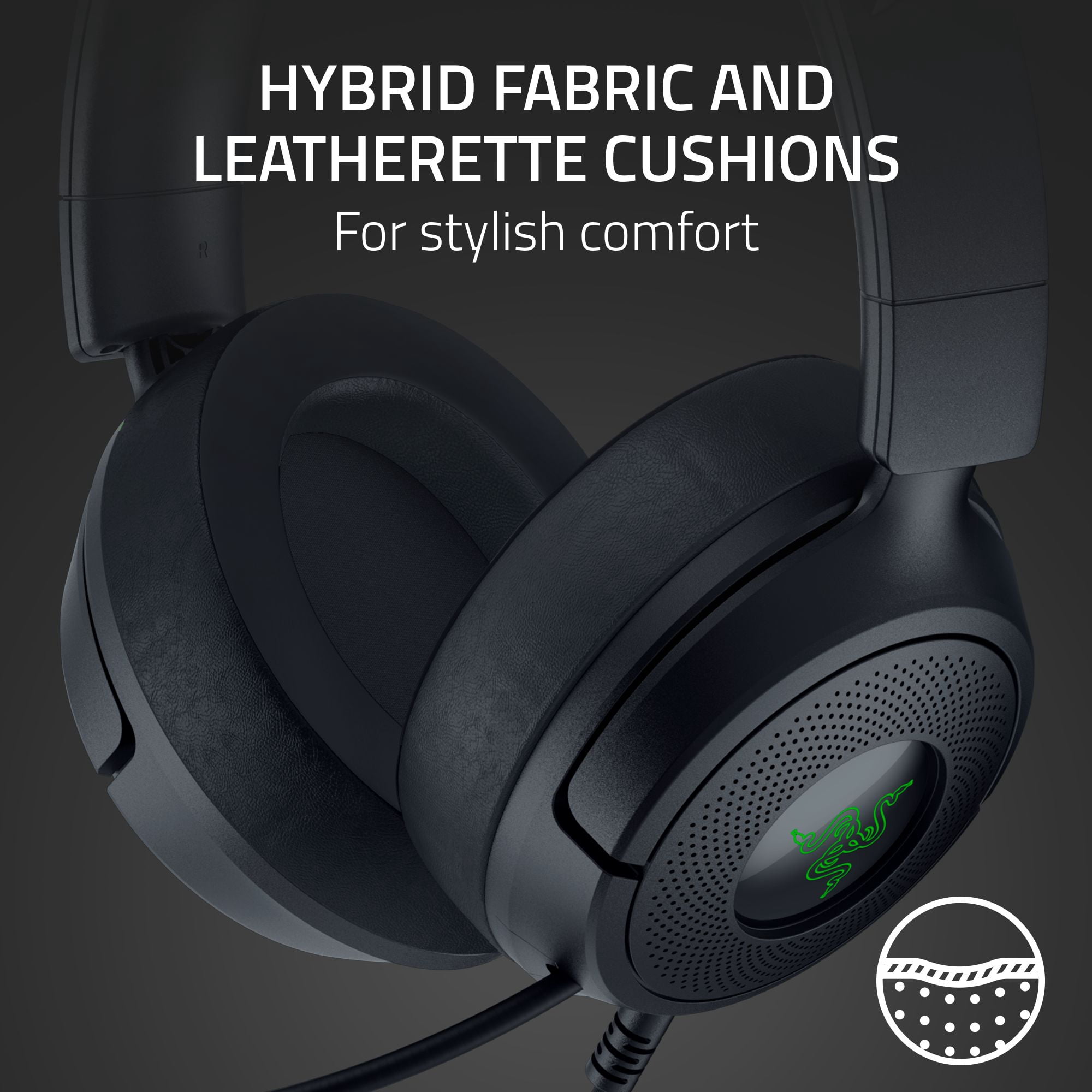 Razer Kraken Kitty V3 X Wired Kitty Headset for Gaming, 3.5mm, Black