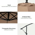 thumbnail image 4 of LAUSAINT HOME 10 ft Cantilever Patio Umbrella, Round Outdoor Beige Umbrella with LED Lights, 4 of 10