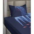 thumbnail image 2 of Ambesonne Airplane Fitted & Top Sheet Set with Sham, Canadian Snowbirds, Dark Blue Red, 2 of 4