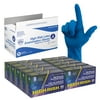 Dynarex High Risk Latex Exam Gloves, 15 mm Thickness, Used in Emergencies by Medical Professionals, First Responders & Law Enforcement, Blue, Medium, 1 Case - 10 Boxes of 50