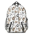 thumbnail image 3 of Bulldog Dog and Footprints Backpack for School,Cute School Bag,Schoolbag with Adjustable Shoulder Straps & Padded Back,16.9 Inch, 3 of 5