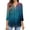 Dark Blue, variant on LEAVINGSUO Womens Tops Long Sleeve Fashion Woman V Neck Three Quarter 3/4Sleeve T Shirt Printing Blouse Tops Sweatshirt