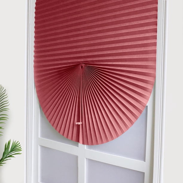 Persianas autoadhesivas plisadas Cortinas de ventana semiopacas rojas (90x150cm) Sywqhk Libre de BPA