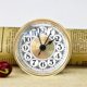 thumbnail image 3 of Mini Quartz Clock Insert 2.8 Inch (70 mm) Round Quartz Movement Miniature Clock White Dial Gold Trim Arabic Numerals, Fit 2.4 Inch (61 mm) Diameter, 3 of 5