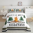 thumbnail image 1 of Erosebridal Happy Camping Bedding Full Comforter Set, RV Camper Down Comforter, Cartoon Camp Decor, Reversible 3pcs, 1 of 7
