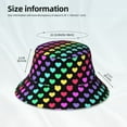 thumbnail image 3 of Sikiie Rainbow Hearts Reflective Double-Sided Bucket Hat, Sun Hat, for Gardening, Beaching, Camping, Hiking, Fishing, 3 of 6