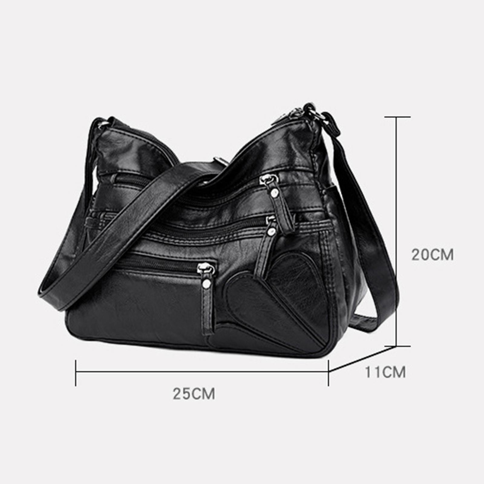 Women Shoulder Bag Bags Handbag Purse Large Capacity Multi Pockets Pocketbooks Backpack for Girls Ph Black