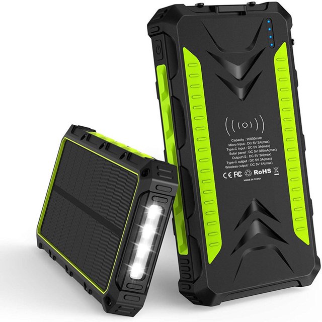 El nuevo tesoro de carga solar autónomo de gran capacidad de 5 V 3 A, 30 000 mAh, carga inalámbrica, energía móvil