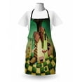 thumbnail image 3 of Mural Apron, Conceptual Illustration for Wonderland House with a Girl Trapped Inside, Unisex Kitchen Bib with Adjustable Neck for Cooking Gardening, Adult Size, Multicolor, by Ambesonne, 3 of 4