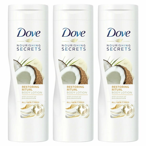 Samengesteld kanker Kan niet Dove Nourishing Secrets All Skin Type Body Lotion, Restoring Ritual, 400ml,  (Pack of 3) - Walmart.com