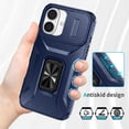thumbnail image 5 of Funda para GANGXUN iPhone 16 - Soporte metálico, Función magnética, Azul, 5 of 5
