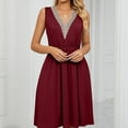 thumbnail image 4 of Kadahis Womens Sleeveless Dresses Fashion Women Summer Dress V-Neck Loose Dress, 4 of 5