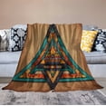 thumbnail image 6 of Blanket Rustic Southwest Red Brown Abstract Throw Blankets for Bed Vintage Southwest American Flannel Blanket Warm Plush Home Decor for Bed Couch Chair Living Room Birthday Gift 40"x50", 6 of 6
