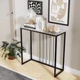thumbnail image 3 of Wisfor Simple Narrow Entryway Console Table Living Room Sofa End Table, 31.50x11.81x30.71". Glossy Jaded-White, 3 of 11