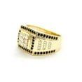 thumbnail image 3 of TAAPSEE JEWELS Men's Statement Wedding Band Ring 14K Yellow Gold Plated Black Cubic Zirconia Round Cut, 3 of 5