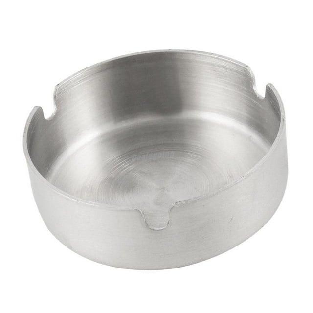 Cenicero redondo de acero inoxidable de 8/10/12 cm para cigarrillos. L