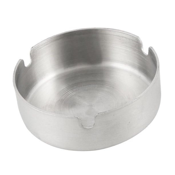 Cenicero de metal de acero inoxidable duradero para uso doméstico. Compatible con ceniceros. L