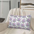 thumbnail image 5 of Pofeuu Violets Flowers Print Polyester Microfiber Plush Pillowcases, Super Soft and Cozy Pillow Case Covers with Envelop Closure（Pillow core not included）-20"x30", 5 of 6