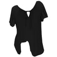 thumbnail image 3 of Nmnitkp Women's Casual Dressy Tops Floral Ruffle Pleated Short Sleeve Tops Cute Boho V Neck Loose Blouses Summer Shirts S-2XL, 3 of 7
