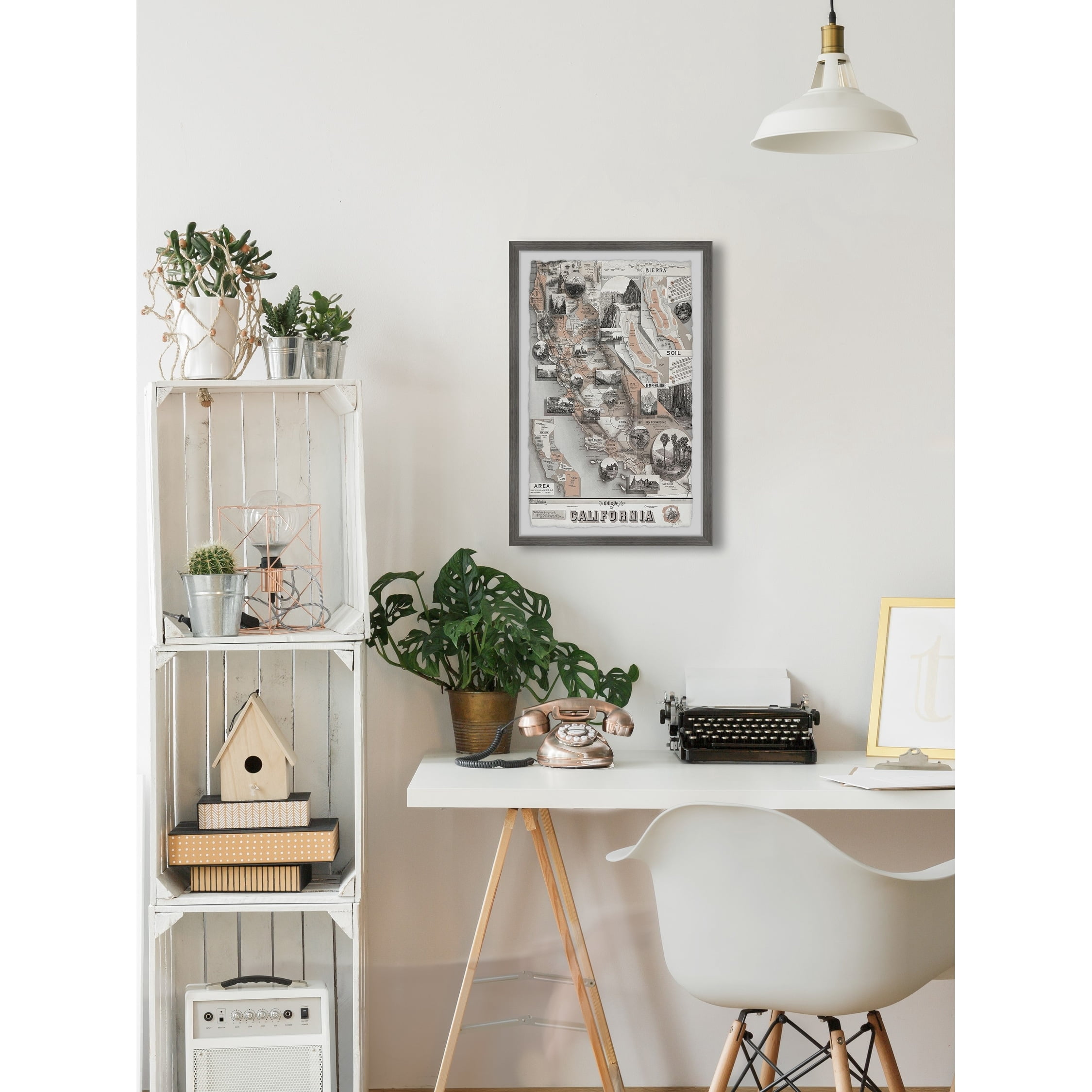 Marmont Hill When in Cali Framed Wall Art, 12" x 18"