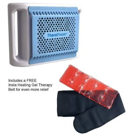 - Thera Freeze Sports Therapy and Recovery Cold Therapy Device - Non Surgical Cryotherapy Device for Pain Relief, Back Pain, Sports Injury, Leg, Arms and Fast Recovery with Free Gel Belt
