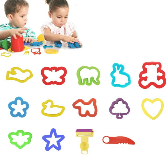 Ensemble de 20 Pcs de Pâte à Modeler DIY, Kit d'Outils de Pâte à Modeler en Plastique pour Enfants, Cadeau pour Enfant