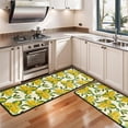 thumbnail image 3 of Kitchen Rugs Sets Of 2,Yellow Lemon Fruit Clusters White Pattern Anti Fatigue Kitchen Mat Rugs Non Slip Washable,Decorative Kitchen Floor Mats for Kitchen,Sink,Laundry,17"x47"+17"x47", 3 of 5