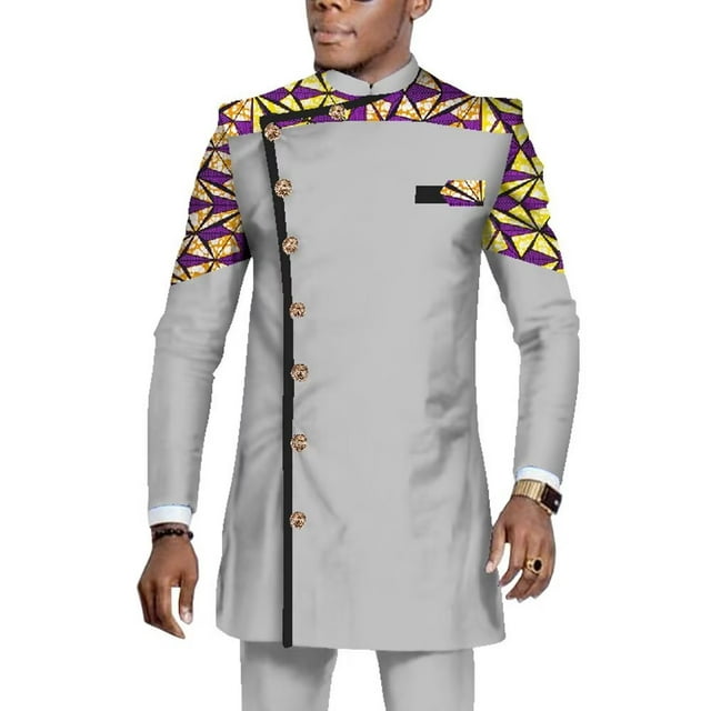 BintaRealWax African Suits Men Dashiki Long Sleeve Outfits WYN1065 ...