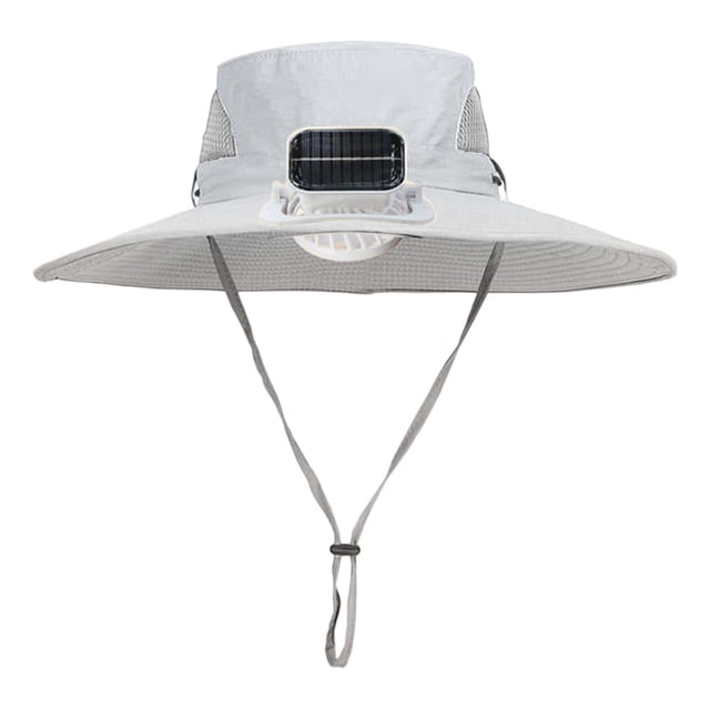Sombrero con visera solar para niños | Gorra recargable de ala ancha grande para exteriores con ventilador de 3 velocidades | Malla ligera y transpirable, repelente al agua para pesca, jardinería,