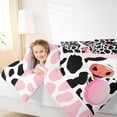 thumbnail image 4 of Castle Fairy Animal Cow Bedding Comforter Set 2pcs for Boys Girls,Rustic Farmhouse Twin Comforter Sets Microfiber,Cattle Print Breathable Bedding Set,Breathable Home Decor,Reversible, 4 of 8