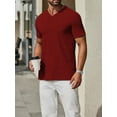 thumbnail image 4 of Men's T Shirts Short Sleeve Classic V Neck T-Shirt Casual Summer Basic Tee Shirt, 4 of 5
