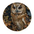 thumbnail image 4 of Orinice Owl Flowers Detailed Painting Round Table Cover Stain Resistant Washable Indoor Outdoor Tablecloth Kitchen Dining Wedding Parties 100% Polyester Fiber 38-42, 4 of 8
