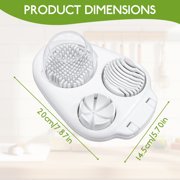 Boiled Egg Slicer, 3-In-1 Stainless Hard Boiled Egg Slicer Kitchen Gadget, Used for Cutting Strawberries, Bananas, Kiwis and Tomatoes