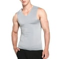 thumbnail image 2 of adviicd Men Tops Long Sleeve Tank Tops For Men Sleeveless Tank Neck Sports Men O Casual Blouse Beach Summer Spring Tops Solid Men's Tank Tops Grey XL, 2 of 3