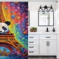 thumbnail image 6 of Funny Cute Panda Shower Curtain Cloth Fabric Bathroom Decor with Hooks, 6 of 8