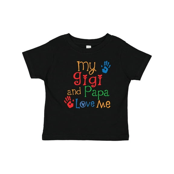 Inktastic Gigi and Papa Love Me Grandkids Boys or Girls Baby T-Shirt