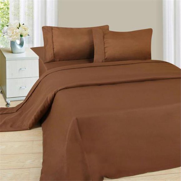 Lavish Home Series 1200 3 Piece Twin Sheet Set - Chocolate