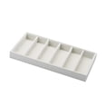 thumbnail image 4 of Bandeja organizadora para gafas de sol con 6 compartimentos, moderna y ahorradora de espacio, divisor ajustable. blanco, 4 of 7