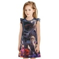 thumbnail image 1 of Balery Astronaut In Cosmic Garden Camisón de princesa para niñas, pijama de algodón con mangas abullonadas, suave y bonito.-Medium, 1 of 6