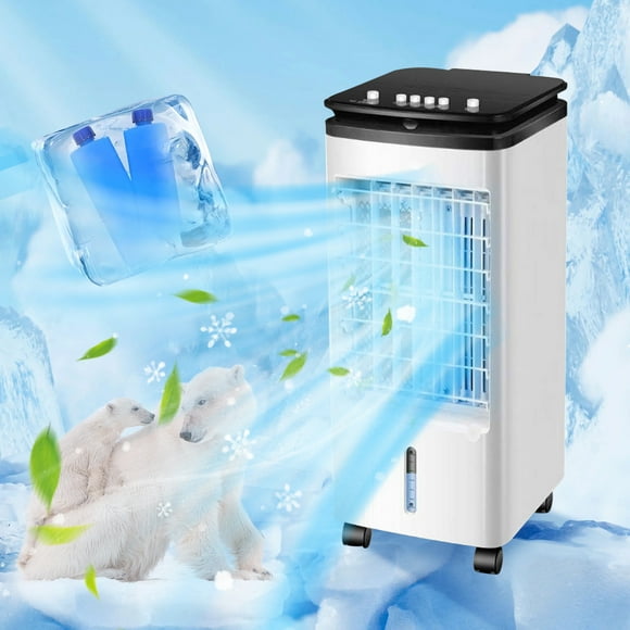 Evaporative Air Cooler Fan,Portable Air Conditioners On Clearance,Portable Conditioner Fanremote Control Model Manual Model 3 Speeds And Timer Conditioning Unit With 4 Tanks Upper And Lower Tank