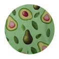 thumbnail image 4 of Patifu Avocados Leaves Pink Heart Round Tablecloth with Elastic Edge 100% Polyester Fiber Stain-Resistant and Washable Great for Home Kitchen Parties Holiday Dinner 31"-35, 4 of 8